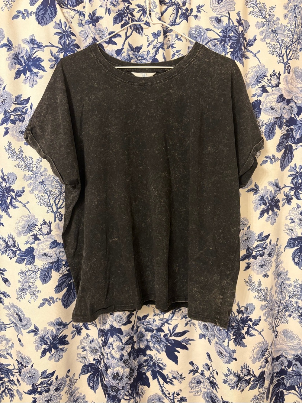 Mineral Washed Black Short-Sleeve Women's Tee